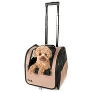 Pet Life ® 'Pawdon Me ' Wheeled Airline Approved Travel Collapsible Pet Dog Carrier