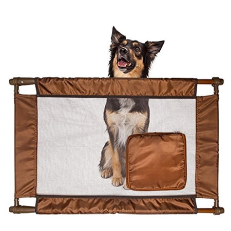 Pet Life Porta Gate Travel Collapsible & Adjustable Folding Pet Cat Dog Gate Brown - One Size