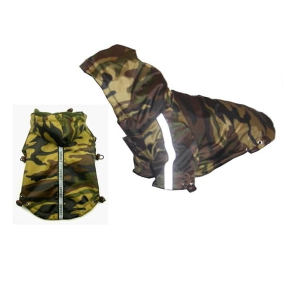 Pet Life R1CAMD Camouflage - Reflecta-Sport Rainbreaker - MD