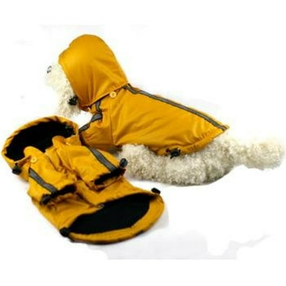 Pet Life ® 'Reflecta-Sport' Multi-Adjustable Reflective Weather-Proof Dog Raincoat w/ Removable Hood