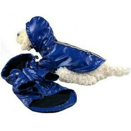 Pet Life ® 'Reflecta-Sport' Multi-Adjustable Reflective Weather-Proof Dog Raincoat w/ Removable Hood