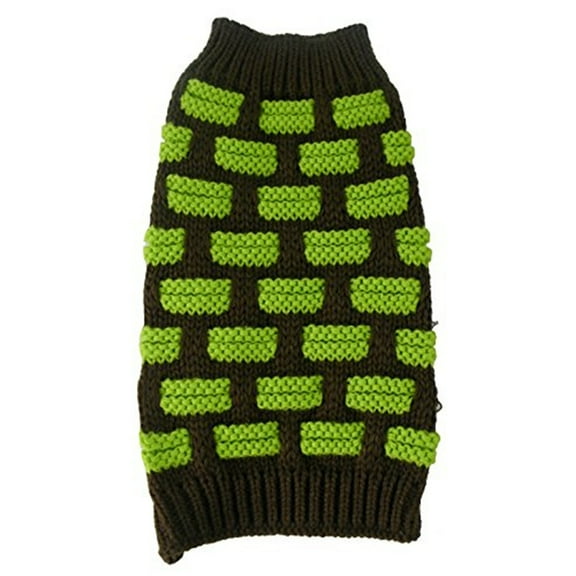 Pet Life ® Fashion Weaved Heavy Knit Designer Ribbed Turtle Neck Dog Sweater