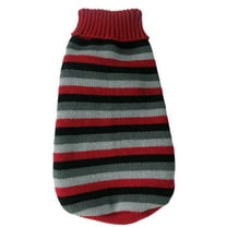 Pet Life SW6RBKMD Polo-Casual Lounge Cable Knit Turtle Neck Dog Sweater- Medium