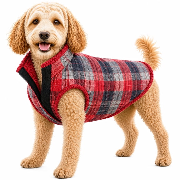Pet Life 'Scotty' Tartan Classical Plaided Insulated Dog Coat Jacket