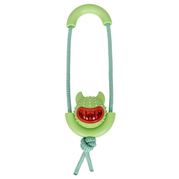 Pet Life ® 'Sling-Away' Tug and Squeak Natural Jute and Rubber Dog Toy