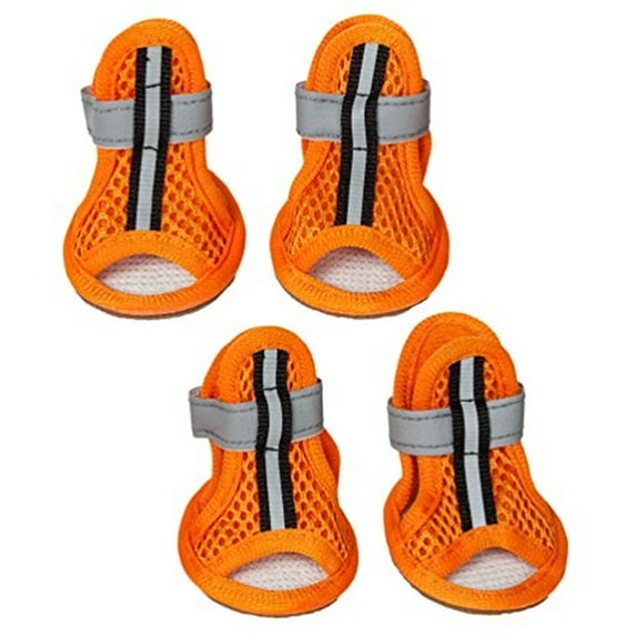 Pet Life ® 'Sporty-Supportive' Water-Resistant Mesh Dog Sandals Shoes- Set Of 4