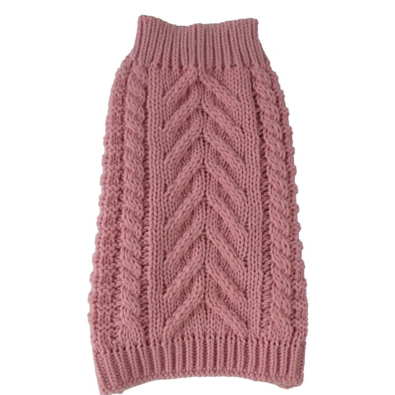 Swivel-Swirl Heavy Cable Knitted Fashion Designer Dog Sweater