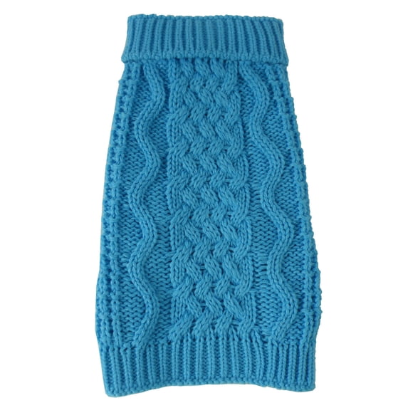 Swivel-Swirl Heavy Cable Knitted Fashion Designer Dog Sweater