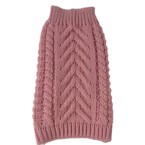 Pet Life ® 'Swivel-Swirl' Heavy Cable Knitted Fashion Designer Dog Sweater
