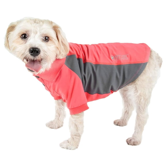 Pet Life ® Active 'Warf Speed' Heathered Ultra-Stretch Yoga Fitness Dog T-Shirt