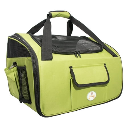 Pet Life ® 'Ultra-Lock' Collapsible Safety Travel Wire Folding Pet Dog Carseat Car Seat Carrier crate