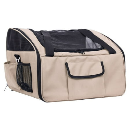 Pet Life ® 'Ultra-Lock' Collapsible Safety Travel Wire Folding Pet Dog Carseat Car Seat Carrier crate