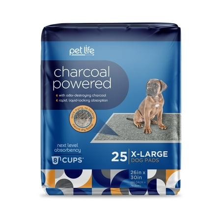 Pet Life Unlimited Dog Pads, Charcoal, XL, 25ct