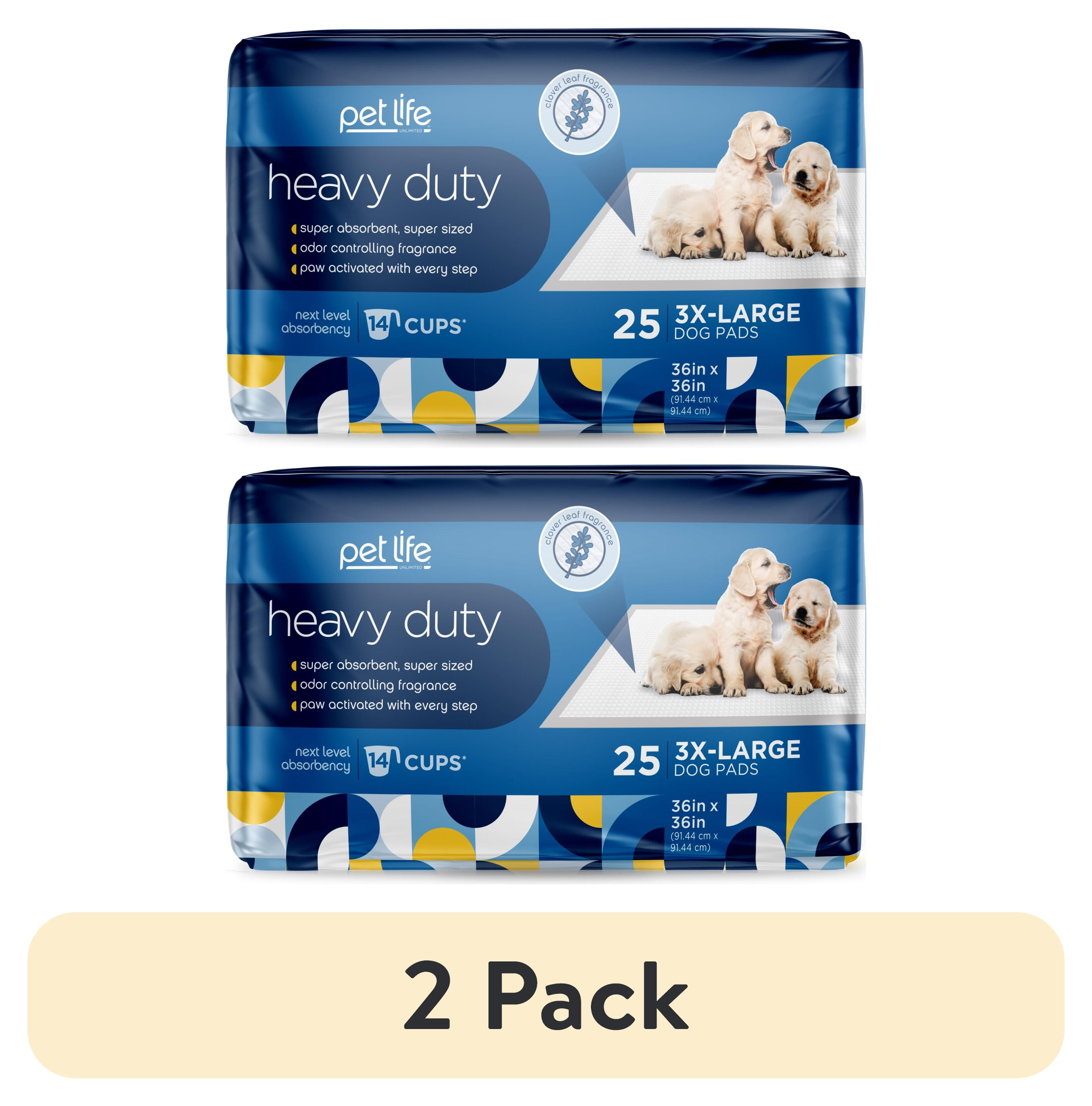 Extra Large Heavy Duty Dog Pads with Odor Control, 25 Count