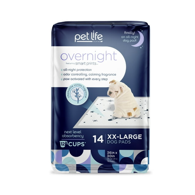 Pet Life Unlimited Dog Pads, Smart Prints, XXL, Overnight, 14ct