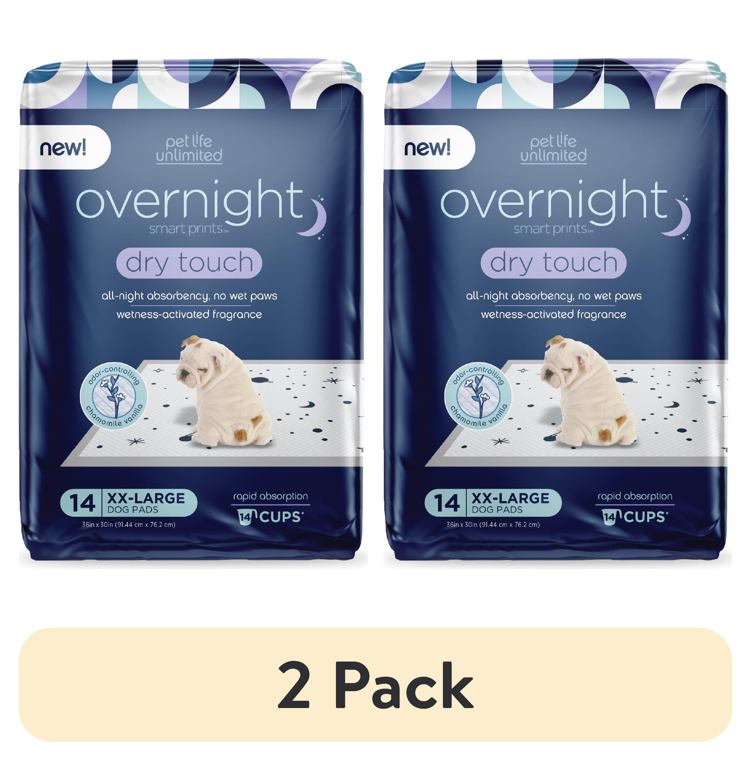 XXL Overnight Dog Pads with Chamomile Vanilla Scent