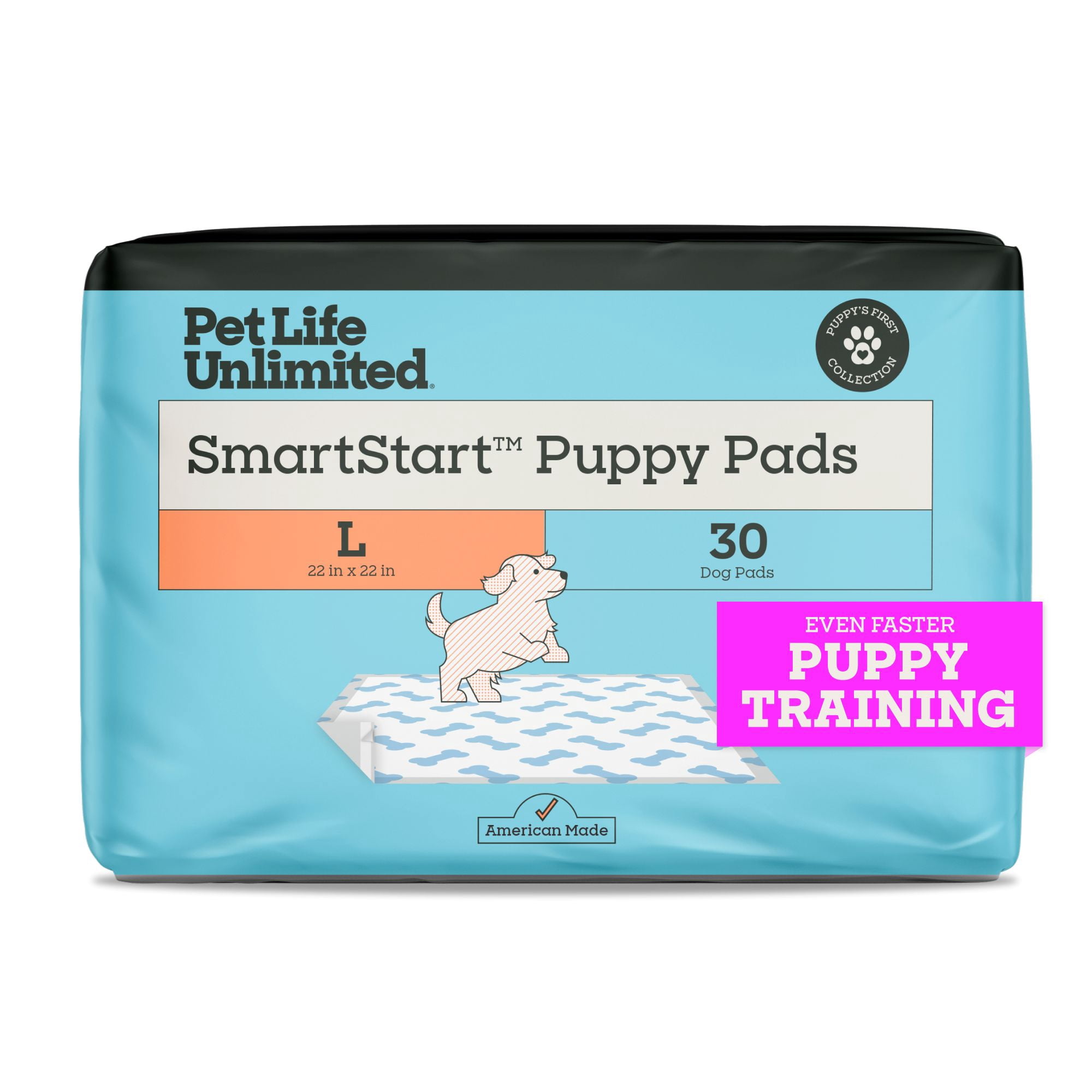 Pet Life Unlimited SmartStart Puppy Pads, Berry Lavender, L, 30ct