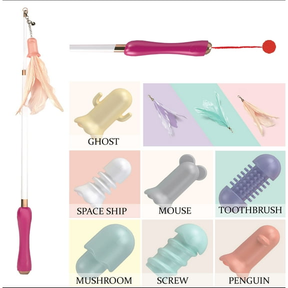 Pet Life 'Wander-cat' Customizeable and Extendable 10-in-1 Attachment Laser Cat Teaser