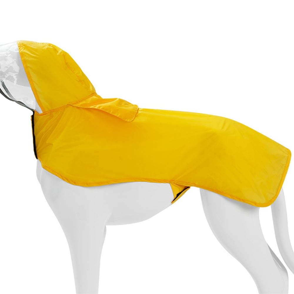 Pet Lightweight Waterproof Dog Raincoat with Hood & Harness Hole