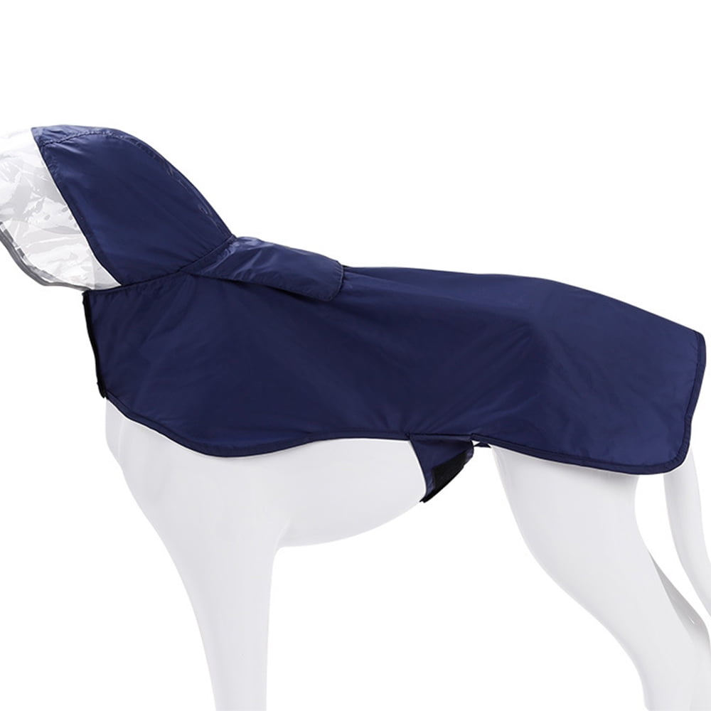 Pet Lightweight Waterproof Dog Raincoat with Hood & Harness Hole
