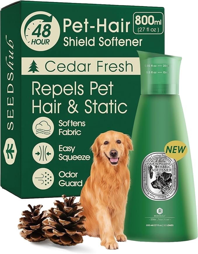 Image showcasing Pet Liquid Fabric Softener – 90% Fur Removal, Pet Hair Remover for Dog ...