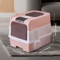 thumbnail image 1 of Pet Litter Box Fully Enclosed Spillproof Deodorant Cat Toilet Two-Way Shovel Large Capacity Cat Toilet Litter Box Closed Sandbox, 1 of 7
