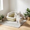 thumbnail image 1 of Pet Litter Box, Open Top High Wall Semi Enclosed Deep Cat Litter Pan, Non Slide Base Odor Control Easy Clean Kitty Toilet, 1 of 6