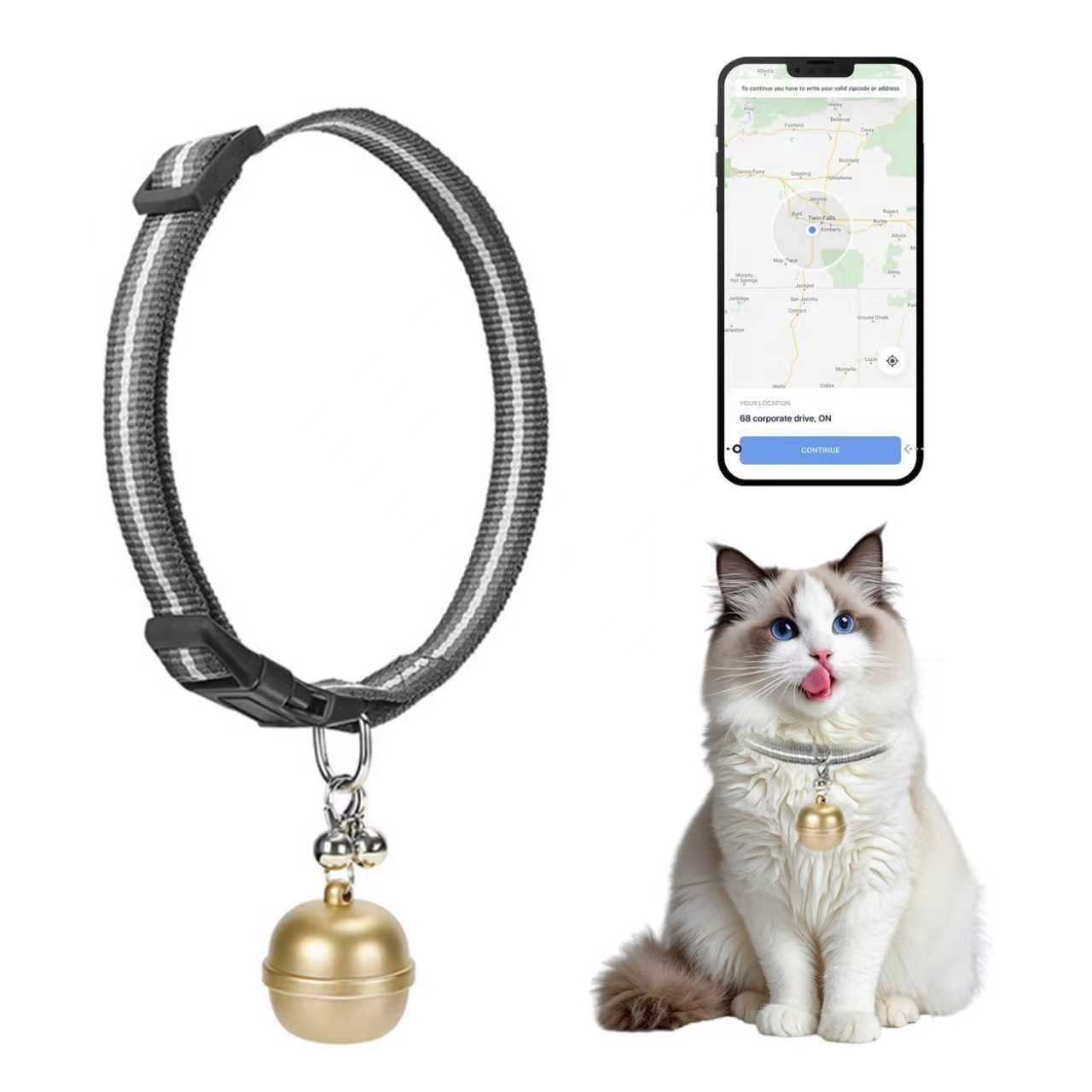 Pet Locator, Anti-lost Waterproof GPS Dog/Cat Tracker Wireless Collar Locator Electronic fence alarm, Historical Trajectory Playback, Support Multiple Caregivers