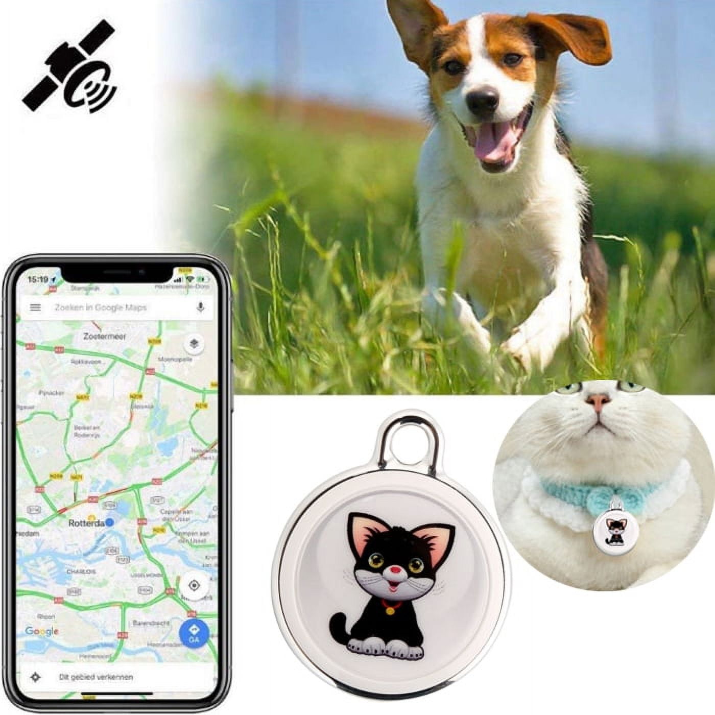 ZEERKEER Pet GPS Tracker, Dog GPS Tracking and pet Finder, The GPS Dog  Collar Attachment, Locator Waterproof, Tracking Device for Dogs, Cats, Pets