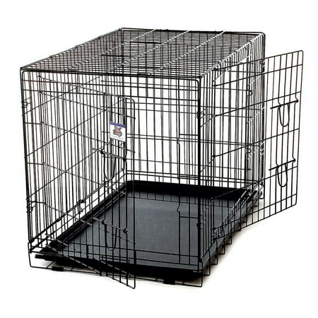 Pet Lodge® Wire Dog Crate | Small Pet Carrier | Easy to Clean | Multi-Functional Pet Crate | Double Door Crate | Great for Pets Up to 100lbs | X-Large