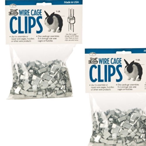 Pet Lodge Wire Cage Clips for Small Animal Cages 2-Pack