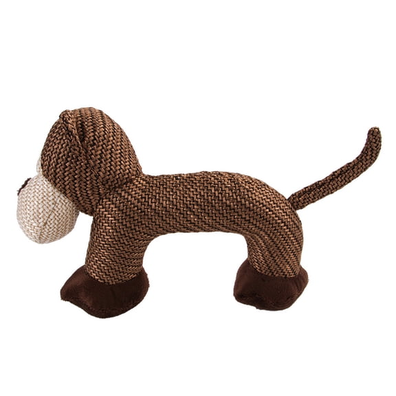 Pet Lori Linen SafariCompanions, Dog Toys, Strudy Linen Fabric, Robust Indestructible Dog Stuffed Toy for Small Medium Dogs (Monkey)