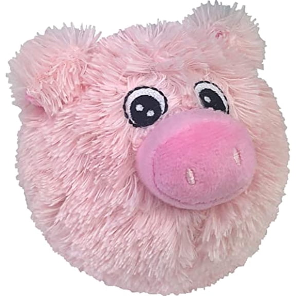 Pet Lou 4 Inch EZ Squeaky Pig, Small, Pink