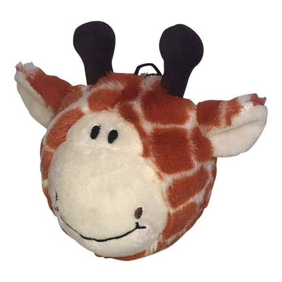 Pet Lou 4 Inch Squeaky Giraffe, Orange (11189)
