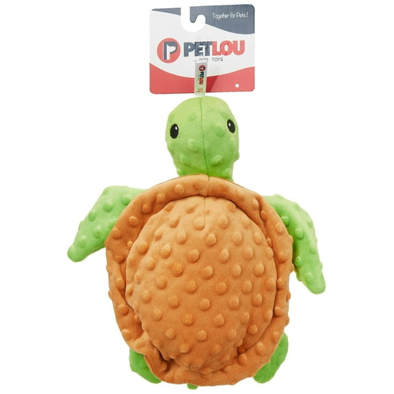 Pet Lou Dotty Friends Tortoise Dog Stuffed Toy, 12-inch Length