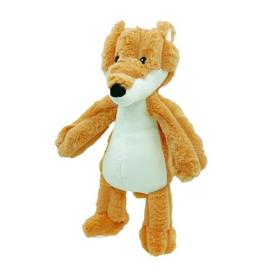 Pet Lou Farm Friends Fox, 16-inches Height, Orange, Squeak Toy, Plush, Pet Toys and Supplies