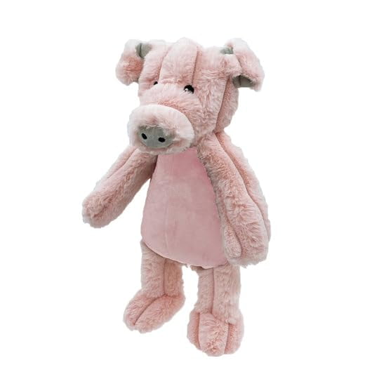 Pet Lou Farm Friends Pig, 16-inches Height, Pink, Squeak Toy, Plush, Pet Toys and Supplies