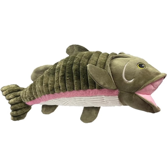 Pet Lou Farm Friends Salmon, 36-Inch, Green, Animal Plush Toy