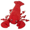 thumbnail image 1 of Pet Lou LOB-8R Medium Plush Dog Chew Toy, 8-Inch Lobster with Rope Legs, 1 of 3