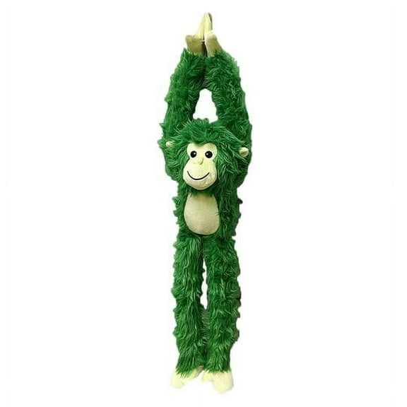 Pet Lou Monkey Shaped Dog Toy, 28-inches Height, Green, Plush, Pet Toys and Supplies
