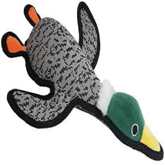 Pet Lou Squeaky Plush Dog Toys, 13 Inch, Grey