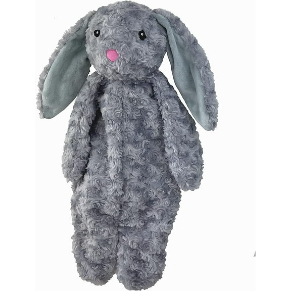 Pet Lou Stuffingless Floppy Plush Dog Toys, 19 Inch, Gray