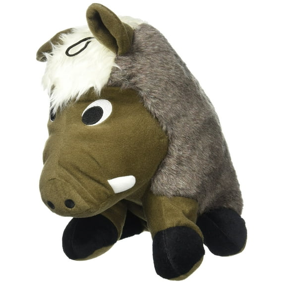 Pet Lou WAR-14 Warthog-Shaped Dog Plush Toy, 14-inch Length
