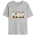 thumbnail image 1 of Pet Lover Halloween T-Shirt Women’s Ghost Dog Pumpkin Graphic Fall Tee S-4XL, 1 of 5