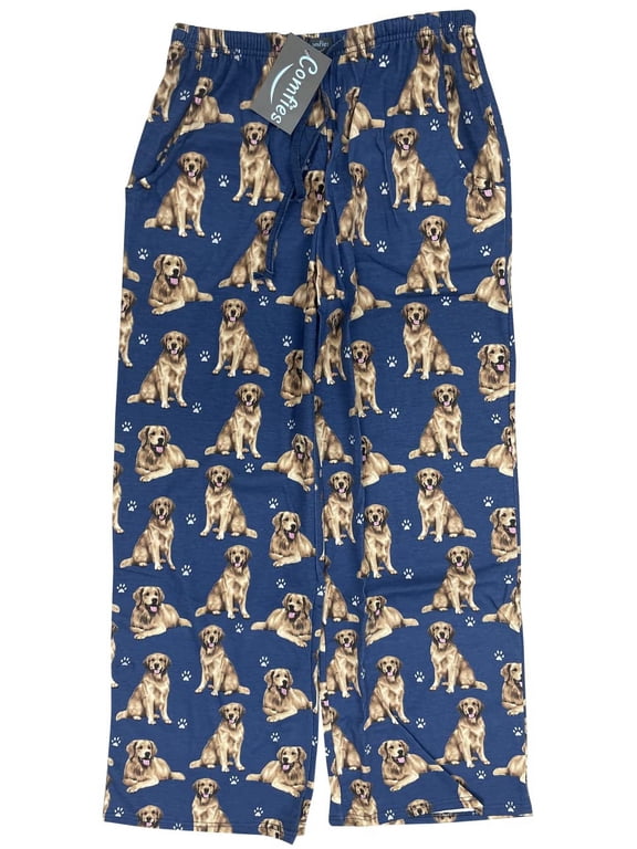 Pet Lover Pajama Pants  New Cotton Blend - All Season - Comfort Fit Lounge Pants for Women and Men - Golden Retriever Large Size