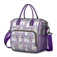 thumbnail image 1 of Pet Lover’s Floral Lunch Cooler Bag, Large Insulated Lunch Tote with Dog and Paw Print Patterns, Leakproof and Foldable for Office or Outdoor, 1 of 7