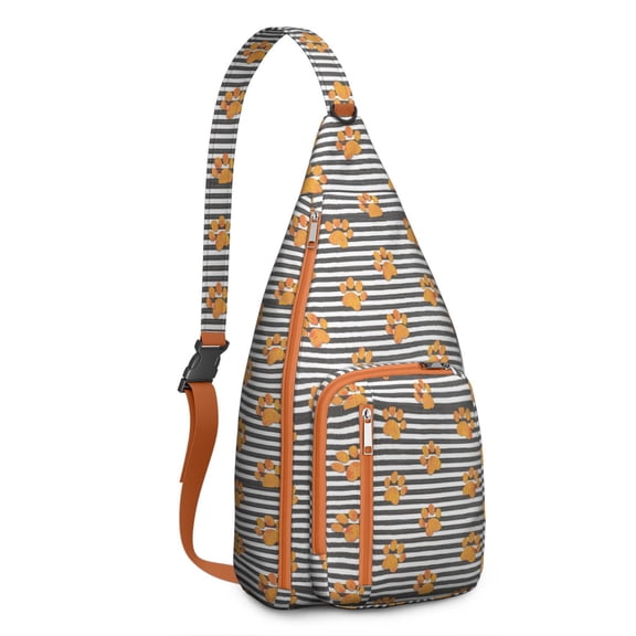 Pet Lover's Sling Backpack&nbsp;- Fun Dog Bone Pattern Shoulder Bag, Multipurpose Travel Pack for Outdoor Adventures