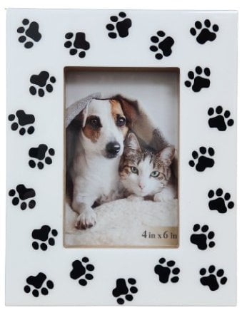 Black Dog Paw Pattern 11x14 Picture Frame - Wooden Display Frame For Wall Or Tabletop - View #3