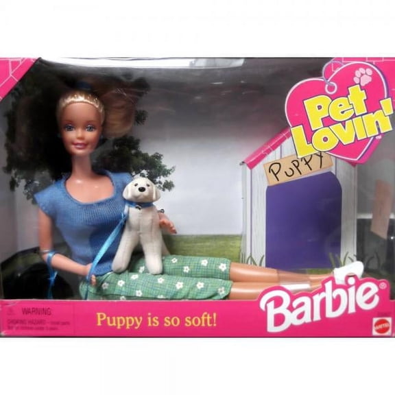 Pet Lovin' Barbie Doll with Soft Puppy 1998 Mattel 23007