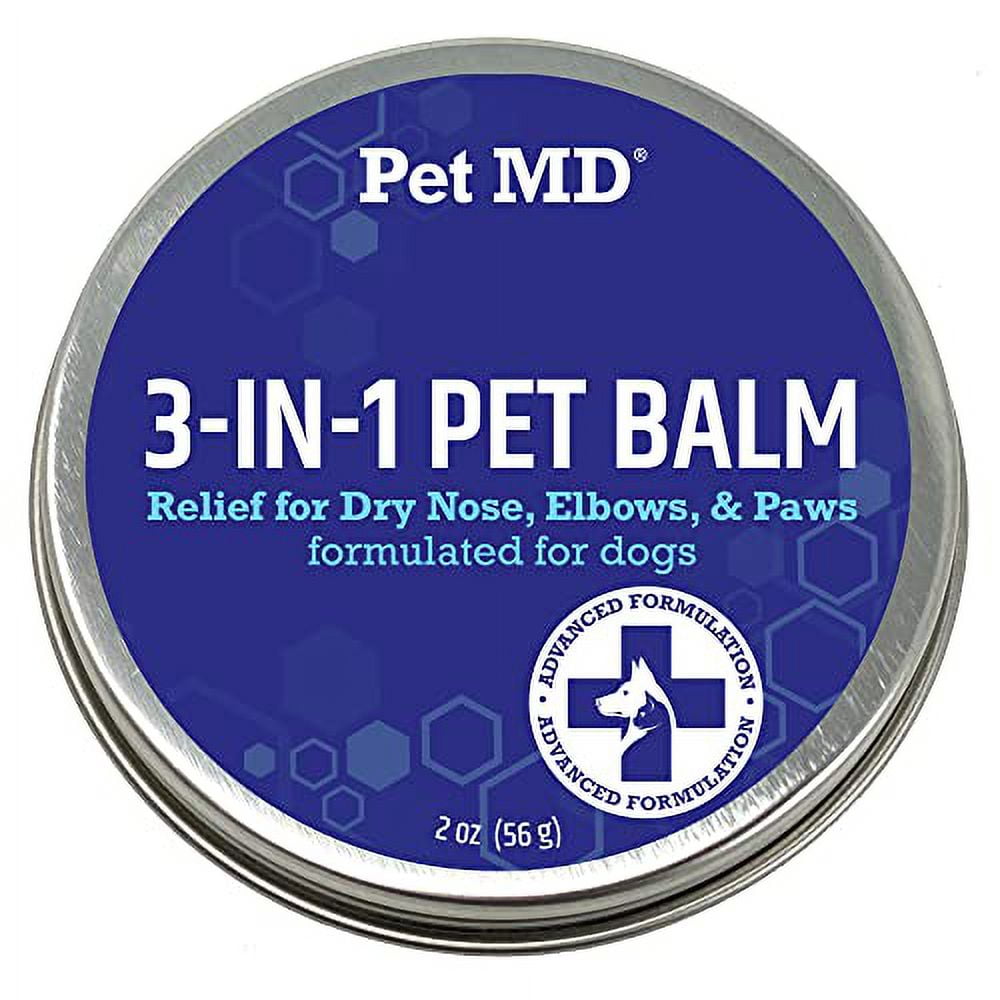 Pet MD Dog Paw Balm 3in1 Paw, Nose/Snout, & Elbow Moisturizer & Protectors with Shea Butter